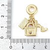 Rack Plating Brass Clear Cubic Zirconia Makeup European Dangle Charms X-KK-P287-34D-G-3
