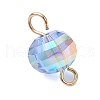 304 Stainless Steel Open Jump Rings and Glass Beads Connector Charms PALLOY-JF03598-01-4