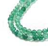 Natural Dyed & Heated Green Onyx Agate Beads Strands G-D463-02-3