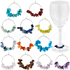 Gemstone Chips Wine Glass Charms AJEW-SC0002-48-1