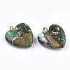 Synthetic Gold Line Regalite/Imperial Jasper/Sea Sediment Jasper Pendants G-T111-03B-2