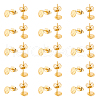 Unicraftale 50Pcs 201 Stainless Steel Flat Round Stud Earring Findings STAS-UN0060-69-1
