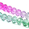 Transparent Painted Glass Beads Strands X1-DGLA-A034-T8mm-A03-4