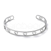 304 Stainless Steel Open Cuff Bangles BJEW-P307-05P-2