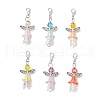 Angel Glass Beaded & Acrylic Pendants Decorations HJEW-JM03400-2