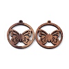 Walnut Wood Laser Cut Pendants WOOD-Q051-05G-1