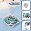  16Pcs 8 Styles Synthetic Turquoise Alloy Pendants FIND-TA0002-57-4