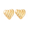Ion Plating(IP) 304 Stainless Steel Stud Earrings for Women EJEW-P279-51G-1