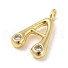 Rack Plating Brass Micro Pave Cubic Zirconia Pendants X-KK-A200-24G-A-2