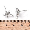 Brass Micro Pave Cubic Zirconia Studs Earring Findings KK-K364-03P-3