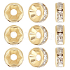 Beebeecraft 200Pcs Brass Pave Clear Cubic Zirconia Beads KK-BBC0015-87A-1