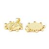 Rack Plating Brass Micro Pave Clear Cubic Zirconia Pendants ZIRC-I058-22G-3