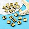 Brass Rhinestone Spacer Beads RSB074NF-04G-2