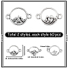 SUNNYCLUE 120Pcs 2 Styles Tibetan Style Alloy Connector Charms TIBEP-SC0002-70-2