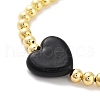 Handmade Lampwork Heart Bracelets BJEW-Q338-01F-2