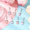 Angel Acrylic & ABS Plastic Imitation Pearl Pendant Decorations HJEW-JM03298-02-1