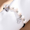 Adjustable Nylon Cord Braided Beaded Bracelets BJEW-A036-01P-1