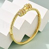 Brass Micro Pave Clear Cubic Zirconia Hinged Bangles BJEW-S168-03G-5