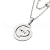 Stainless Steel Pendants Necklaces NJEW-U003-01B-P-1