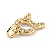 Brass Micro Pave Cubic Zirconia Charms ZIRC-F131-16G-08-3