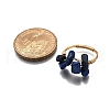 Natural Lapis Lazuli Finger Rings for Women RJEW-TA00202-02-3