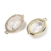 Natural Quartz Crystal Faceted Oval Links G-B126-07G-13-2