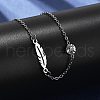 201 Stainless Steel Cable Chain Bracelets BJEW-H205-01E-P-3