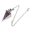 Natural Amethyst Chip & Resin Dowsing Pendulum Big Pendants G-H293-02P-06-2