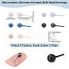 Beebeecraft 5 Pairs 5 Colors Hypoallergenic Bioceramics Zirconia Ceramic Stud Earrings for Sensitive Ears EJEW-BBC0001-42B-2