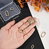 Beebeecraft 8Pcs 2 Styles Rack Plating Brass Spring Gate Rings KK-BBC0014-17-4