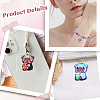 SUNNYCLUE 36Pcs 9 Colors Printed Alloy Enamel Pendants ENAM-SC0005-42-5