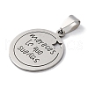 201 Stainless Steel Pendants STAS-Q342-06P-2