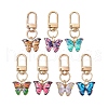 Butterfly Alloy Enamel Pendant Decorations KEYC-JKC00925-1