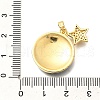 Rack Plating Brass Micro Pave Cubic Zirconia Pendants X-KK-M309-19G-3