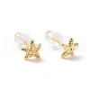 Brass Starfish Stud Earrings for Women KK-A166-04G-1