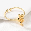 304 Stainless Steel Cuff Rings for Women RJEW-B118-01G-3