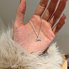 Rainbow 925 Sterling Silver Micro Pave Cubic Zirconia Pendant Necklaces for Women NJEW-F338-06P-3