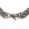 Tarnish Resistant 304 Stainless Steel Byzantine Chain Bracelets STAS-L149-01-2