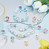 SUNNYCLUE 32Pcs 8 Colors Transparent Handmade Lampwork Beads LAMP-SC0001-37-4