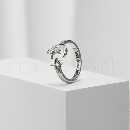 Fashionable Alloy Adjustable Open Cuff Rings for Women FS-WGBDF21-04-1