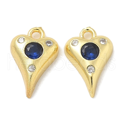 Rack Plating Brass Micro Pave Cubic Zirconia Pendants KK-L224-010G-1