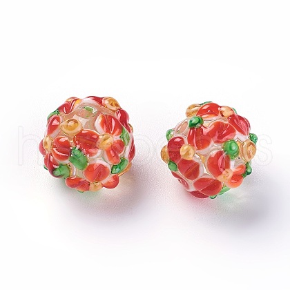 Handmade Bumpy Lampwork Beads LAMP-E021-07K-1