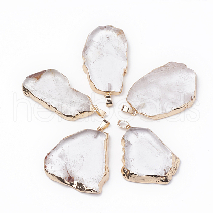 Natural Quartz Crystal Pendants G-T099-03G-1