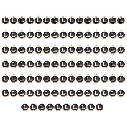 Golden Plated Enamel Alloy Charms ENAM-SZ0001-26B-L-1