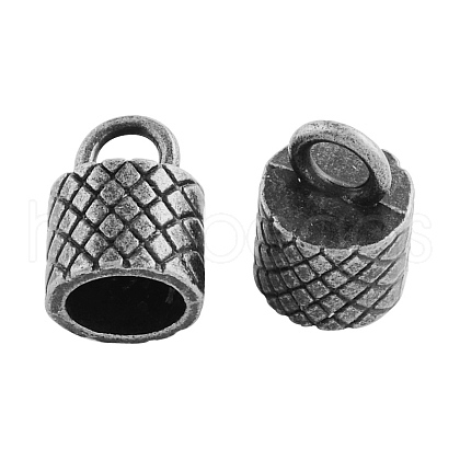 Tibetan Style Alloy Cord Ends TIBEP-Q034-AS-NR-1