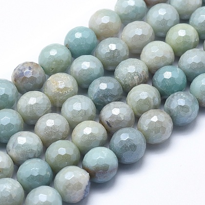 Natural Amazonite Beads Strands G-O164-02-8mm-1