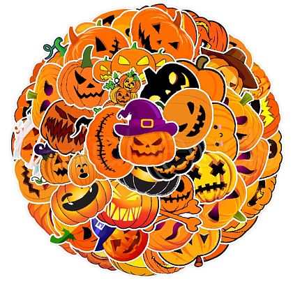 Halloween Waterproof PVC Plastic Sticker Labels STIC-PW0003-05-1