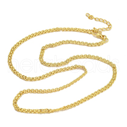 Rack Plating Brass Rope Chain Necklaces for Women NJEW-C059-26G-1