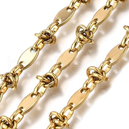 Ion Plating(IP) 304 Stainless Steel knot with Oval Link Chains CHS-S012-04G-1