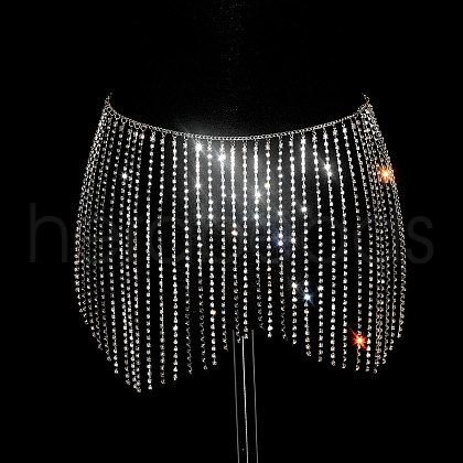 Full Crystal Rhinestone Tassel Skirt Body Chains WGA3B2D-06-1